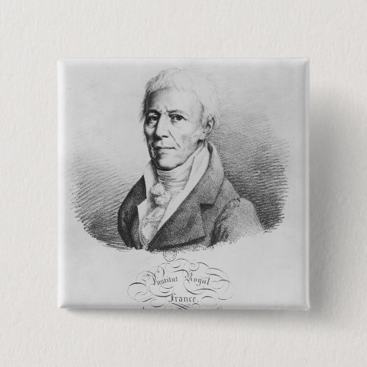 Portret van Jean-Baptiste de Monet Vierkante Button 5,1 Cm (Voorkant)