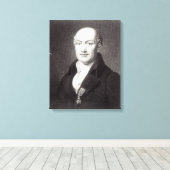 Portret van Jean Baptiste Joseph Delambre Canvas Afdruk (Insitu (Houten vloer))