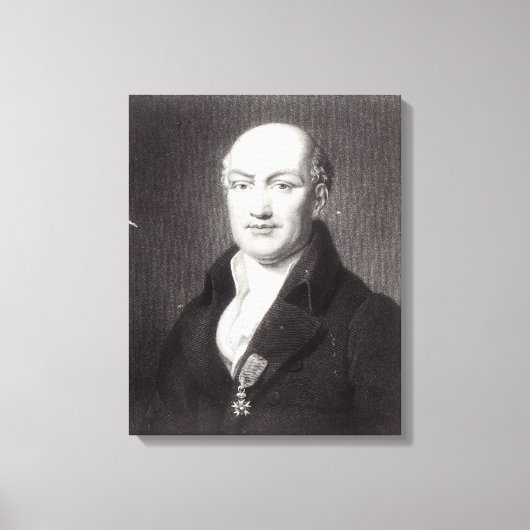 Portret van Jean Baptiste Joseph Delambre Canvas Afdruk (Voorkant)