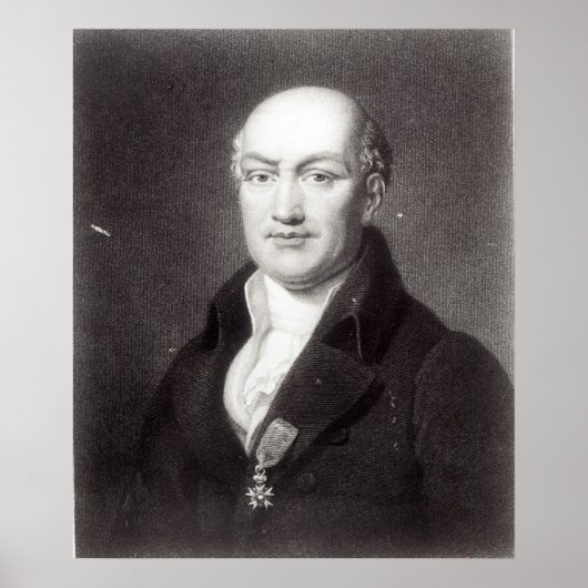 Portret van Jean Baptiste Joseph Delambre Poster (Voorkant)