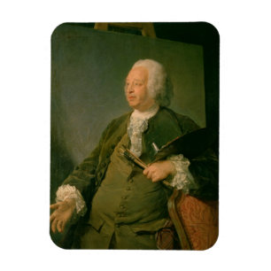 Portret van Jean-Baptiste Oudry (1686-1755) c.1753 Magneet