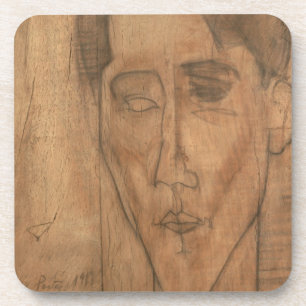 Portret van Jean Cocteau (1889-1963) 1917 (potlood Bier Onderzetter