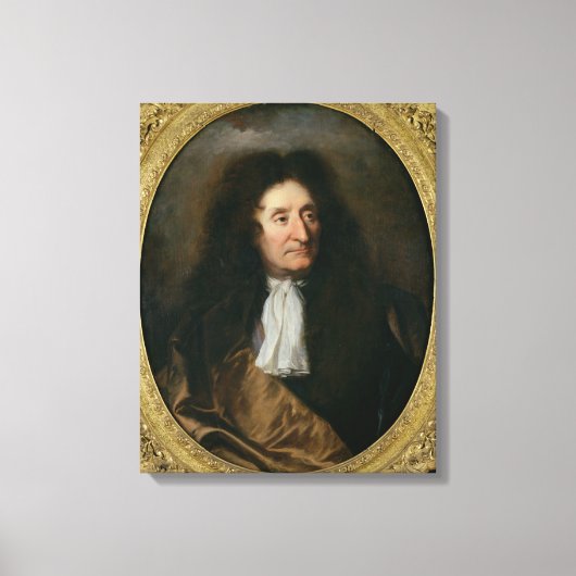 Portret van Jean de La Fontaine Canvas Afdruk (Voorkant)
