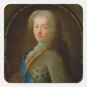 Portret van Jean Frederic Phelypeaux Vierkante Sticker