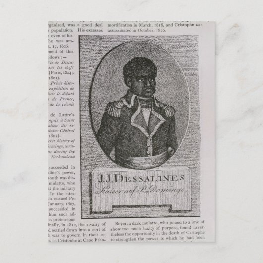 Portret van Jean-Jacques Dessalines Briefkaart (Voorkant)