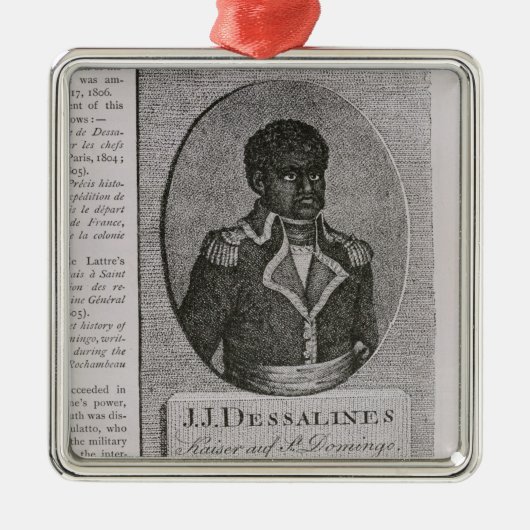 Portret van Jean-Jacques Dessalines Metalen Ornament (Voorkant)