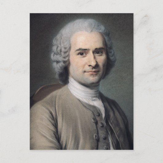 Portret van Jean Jacques Rousseau Briefkaart (Voorkant)