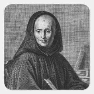Portret van Jean Mabillon, gegraveerd door Alexis Vierkante Sticker
