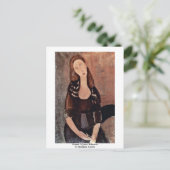 Portret van Jeanne Hébuterne door Modigliani Amede Briefkaart (Staand voorkant)