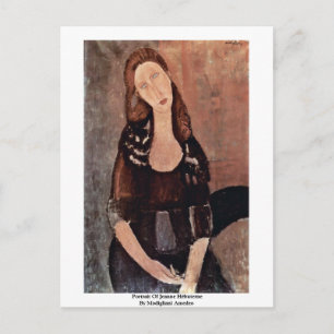 Portret van Jeanne Hébuterne door Modigliani Amede Briefkaart