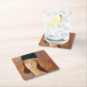 Portret van Jeanne Hebuterne in een groot pet Kartonnen Onderzetters (Insitu)