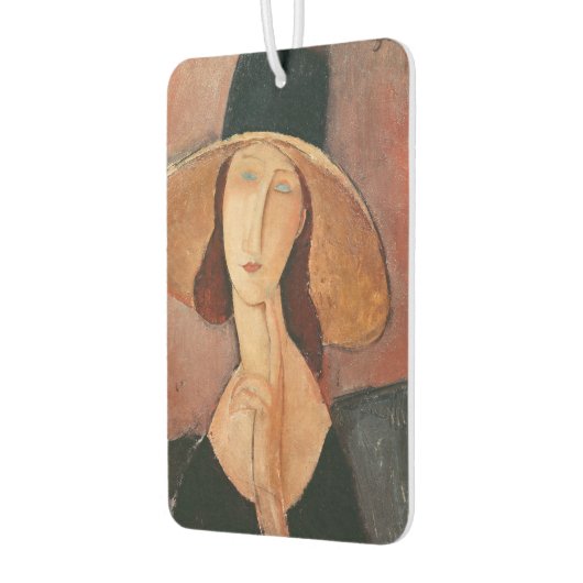 Portret van Jeanne Hebuterne in een groot pet Luchtverfrisser (Links)