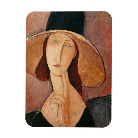 Portret van Jeanne Hebuterne in een groot pet Magneet (Verticaal)