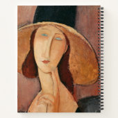 Portret van Jeanne Hebuterne in een groot pet Notitieboek (Achterkant)