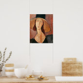 Portret van Jeanne Hebuterne in een groot pet Poster (Keuken)