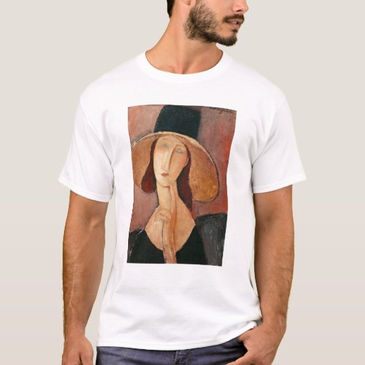 Portret van Jeanne Hebuterne in een groot pet T-shirt (Voorkant)