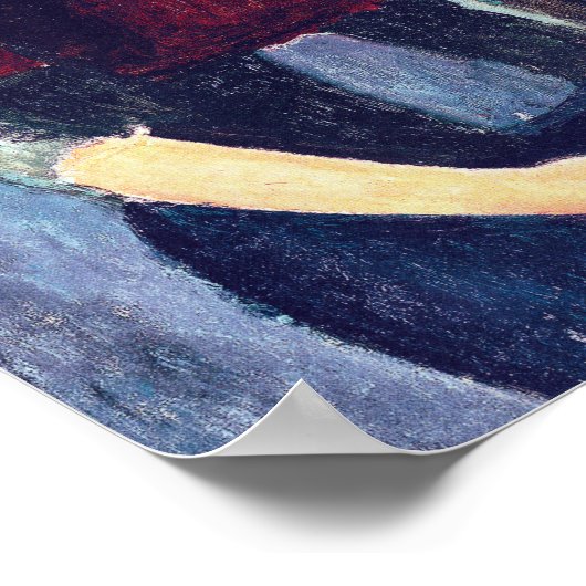 Portret van Jeanne Hebuterne, Modigliani Poster (Hoek)