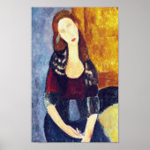 Portret van Jeanne Hebuterne, Modigliani Poster (Voorkant)