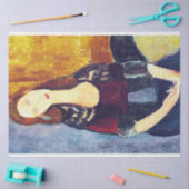 Portret van Jeanne Hebuterne, Modigliani Tissuepapier (Craft)