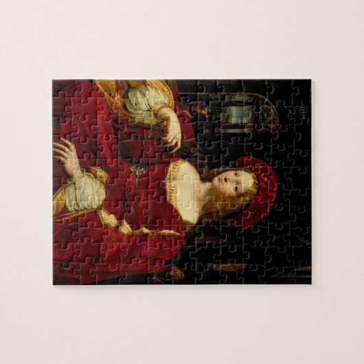 Portret van Jeanne of Aragon (c.1500-77), echtgeno Legpuzzel (Horizontaal)