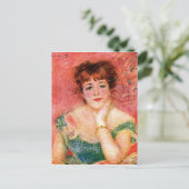 Portret van Jeanne Samary door Pierre Renoir Briefkaart (Staand voorkant)