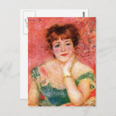 Portret van Jeanne Samary door Pierre Renoir Briefkaart (Voorkant / Achterkant)