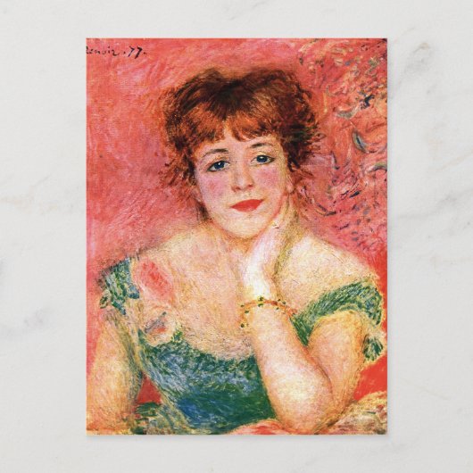 Portret van Jeanne Samary door Pierre Renoir Briefkaart (Voorkant)