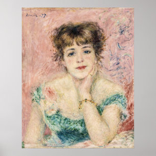 Portret van Jeanne Samary door Renoir Poster