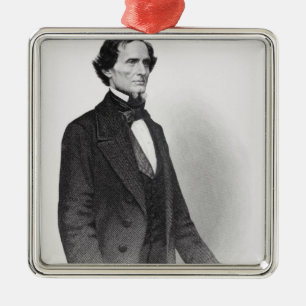 Portret van Jefferson Davis Metalen Ornament