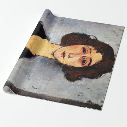 Portret van Jeune Femme, Modigliani Cadeaupapier (Uitgerold)