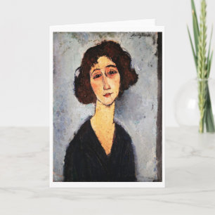 Portret van Jeune Femme, Modigliani Kaart