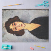 Portret van Jeune Femme, Modigliani Tissuepapier (Craft)
