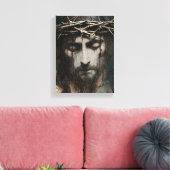 Portret van Jezus Christus (#1) Canvas Afdruk (Insitu (Woonkamer))
