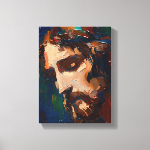 Portret van Jezus Christus (#2) Canvas Afdruk