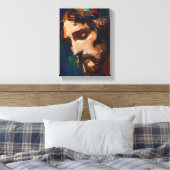 Portret van Jezus Christus (#2) Canvas Afdruk (Insitu (Slaapkamer))