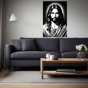 Portret van Jezus Christus   AI Art Poster