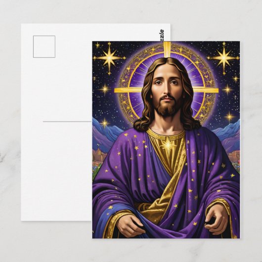 Portret van Jezus Christus Kerstmis Briefkaart (Voorkant / Achterkant)