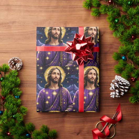 Portret van Jezus Christus Kerstmis Cadeaupapier (Feestdagen Geschenken)