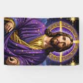 Portret van Jezus Christus Kerstmis Spandoek (Horizontaal)