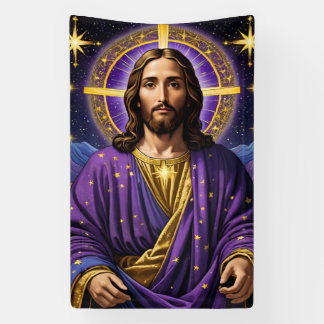 Portret van Jezus Christus Kerstmis Spandoek