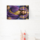 Portret van Jezus Christus Kerstmis Spandoek (Insitu)