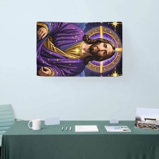 Portret van Jezus Christus Kerstmis Spandoek (Beurs)