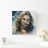 Portret van Jezus Vierkante Klok (Huis)