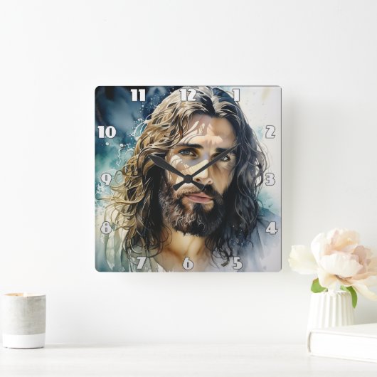 Portret van Jezus Vierkante Klok (Huis)