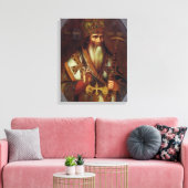 Portret van Joachim, patriarch van Moskou Canvas Afdruk (Insitu (Woonkamer))
