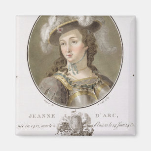 Portret van Joan of Arc (1412-31), 1787 (gekleurd) Magneet