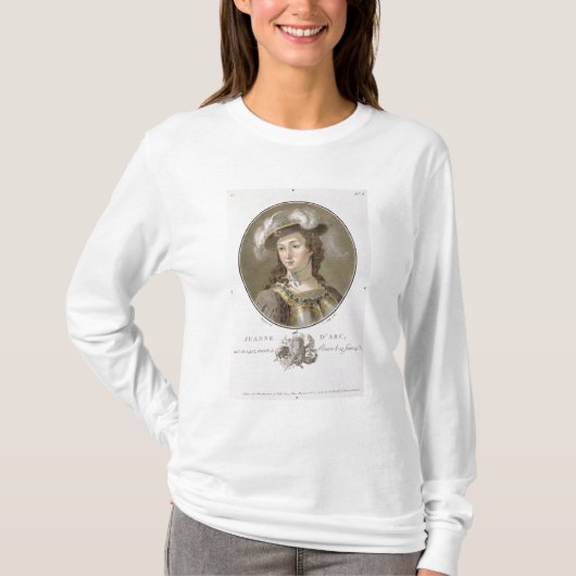 Portret van Joan of Arc (1412-31), 1787 (gekleurd) T-shirt (Voorkant)