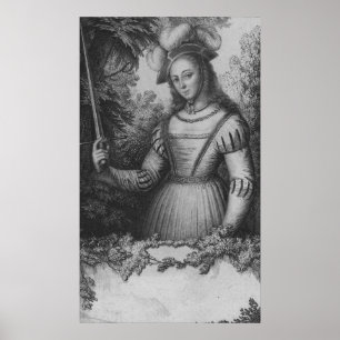 Portret van Joan of Arc Poster