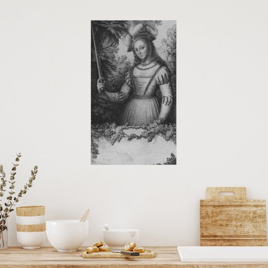 Portret van Joan of Arc Poster (Keuken)