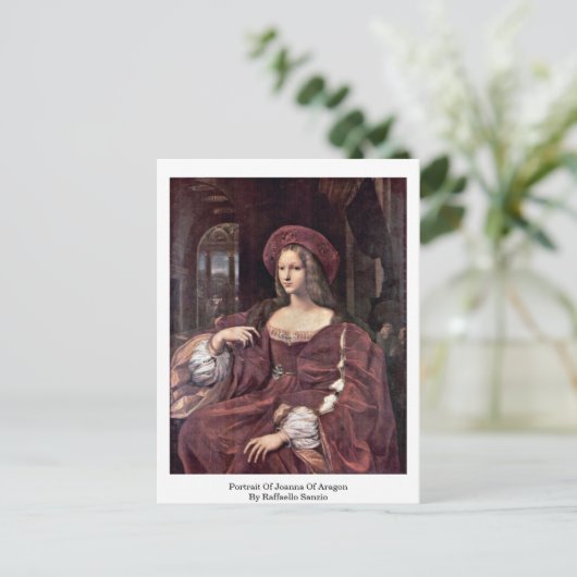 Portret van Joanna Aragon door Raffaello Sanzio Briefkaart (Staand voorkant)